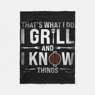 Funny Grilling Bbq Barbecue Smoking Meat Smoker Gr Fleece Blanket