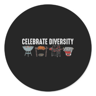 Funny Grilling Bbq Smoker Gift Men Women Celebrate Classic Round Sticker