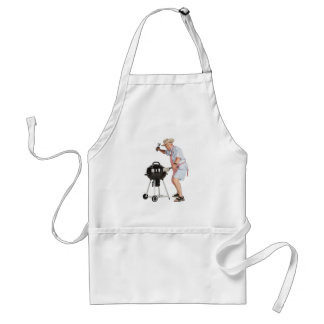 Funny Grilling Grandpa BBQ Cookout Barbecue Grill Adult Apron
