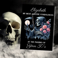 Funny Grim Reaper Death to My Youth 40th Birthday Card