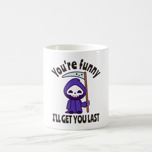 Funny Grim Reaper Skeleton Halloween Costume Coffee Mug