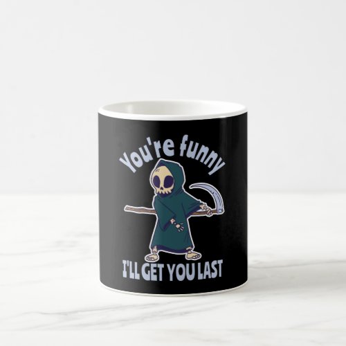 Funny Grim Reaper Skeleton Halloween Costume Coffee Mug