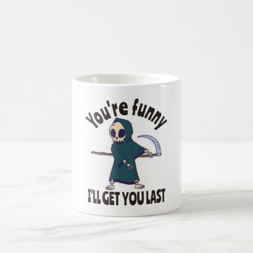 Funny Grim Reaper Skeleton Halloween Costume Coffee Mug