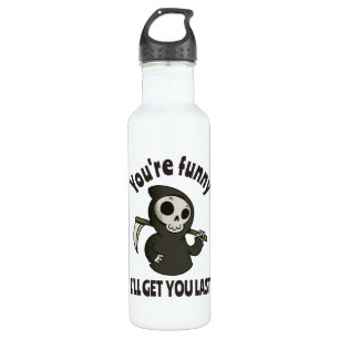 Funny Grim Reaper Skeleton Halloween Costume Stainless Steel Water Bottle