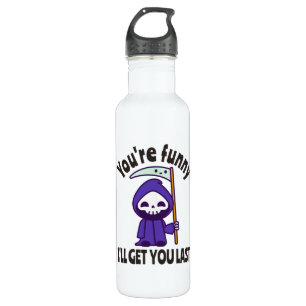 Funny Grim Reaper Skeleton Halloween Costume Stainless Steel Water Bottle