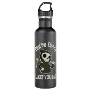 Funny Grim Reaper Skeleton Halloween Costume Stainless Steel Water Bottle