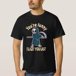 Funny Grim Reaper Skeleton Halloween Costume T-Shirt