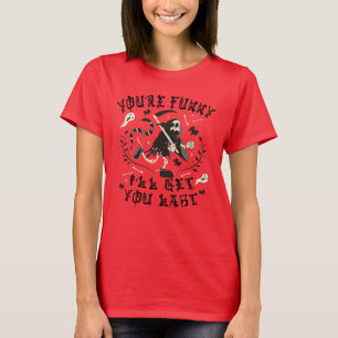 Funny Grim Reaper Skeleton Halloween Costume T-Shirt