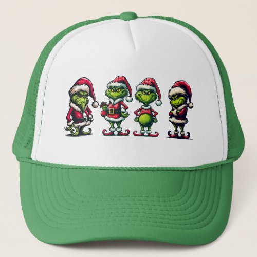 Funny Grinch Christmas Grinches with Santa Hat