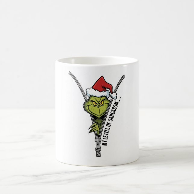 Funny Grinch Mug, Sarcastic Christmas Coffee Mug,  Coffee Mug (Center)