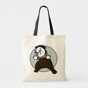 FUNNY GRIZZLY BEAR MIME TOTE BAG