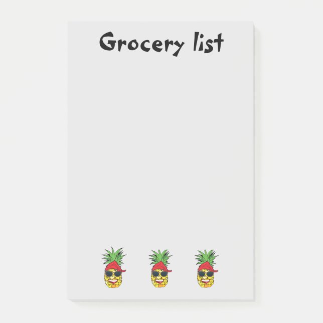 Funny Grocery List Post-it Notes (Front)