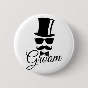 Funny groom button