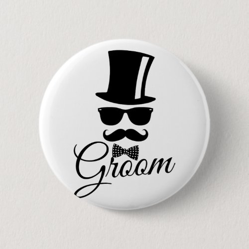 Funny groom  button