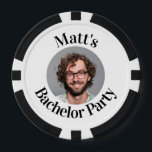 Funny Groom Face Bachelor Party Poker Chips<br><div class="desc">Make your bachelor party unforgettable with our Custom Groom Face Bachelor Party Poker Chips. These unique poker chips are the perfect addition to your night of fun and games, offering a personalized touch that celebrates the groom in style. Crafted with high-quality materials, these chips are not just a game accessory...</div>