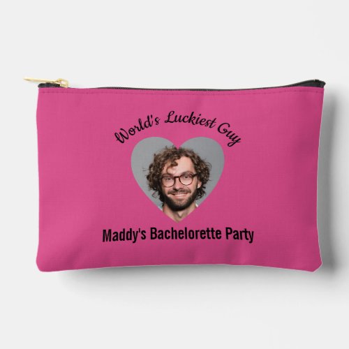 Funny Groom Face Bridal Shower Accessory Pouch