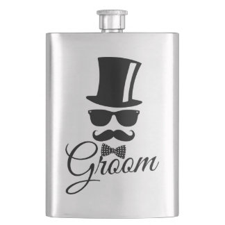 Funny groom flask