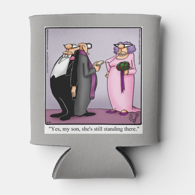 Funny Groom Humor Can Cooler (Front)
