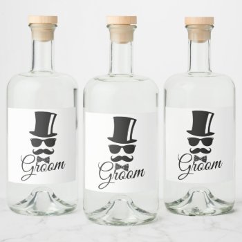 Funny Groom Liquor Bottle Label by parisjetaimee at Zazzle