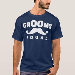 Funny Groom Squad Wedding Bachelors Mustache Weddi T-Shirt