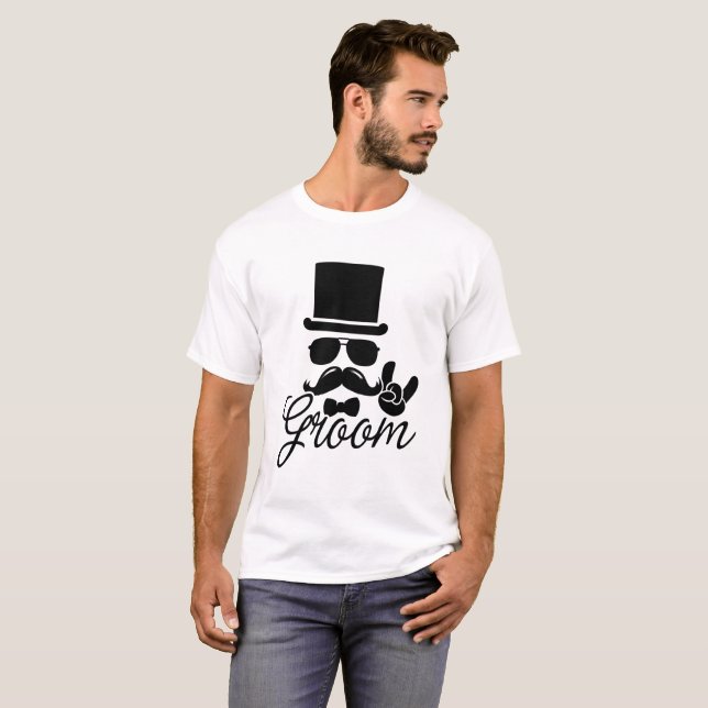 Funny Groom Tee for Bachelor Party & Wedding (Front Full)