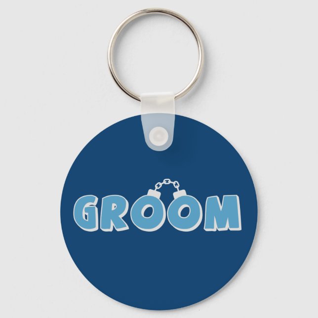 Funny groom text keychain (Front)