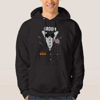 Funny Groom Tuxedo With Cigars and Ring For Bride Hoodie