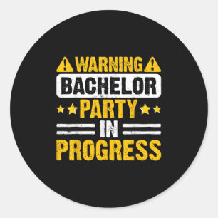 Funny Groom Wedding Bachelor Party _5  Classic Round Sticker