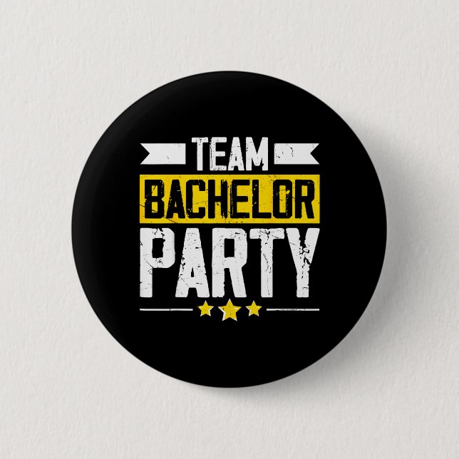Funny Groom Wedding Bachelor Party Button (Front)