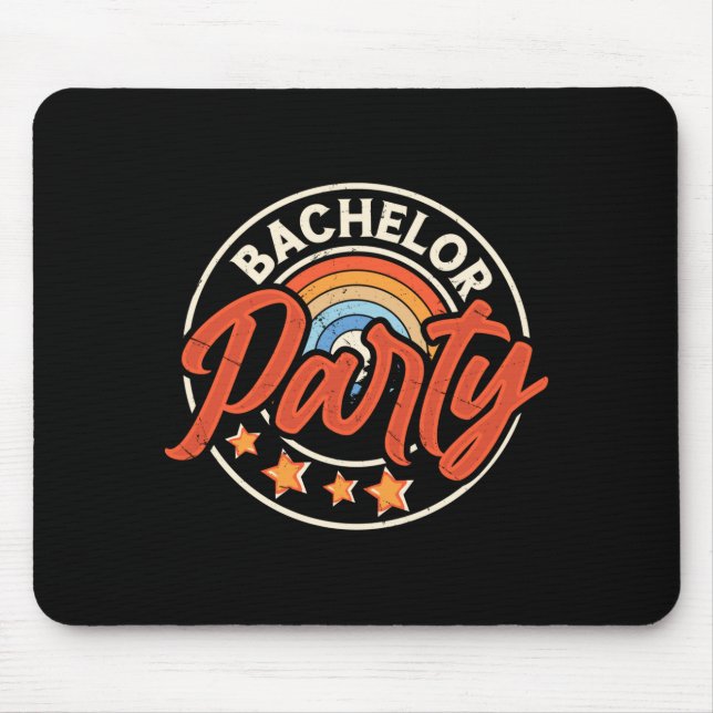 Funny groom wedding bachelor party long sleeve  mouse pad (Front)