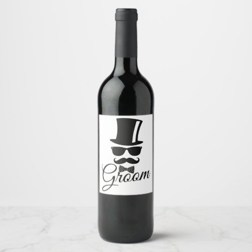 Funny groom  wine label