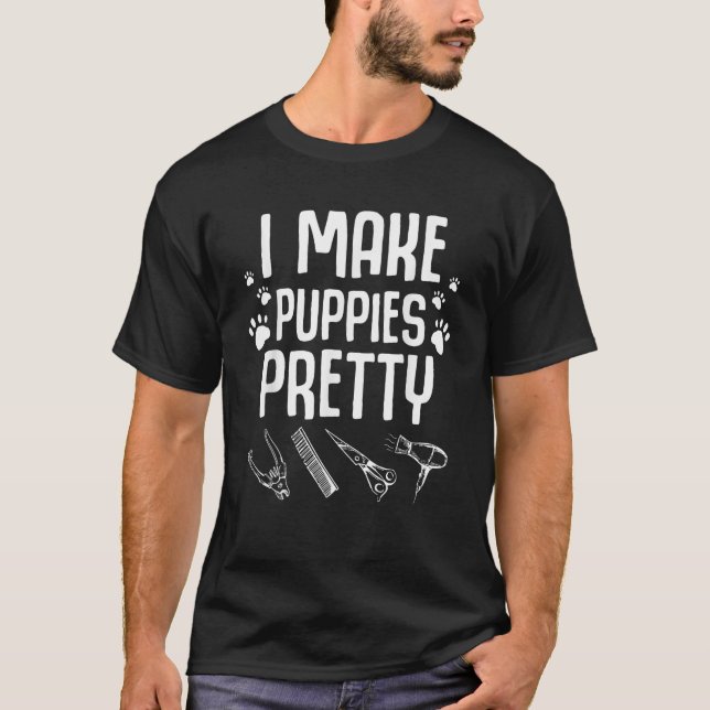 Funny Grooming Dog Groomer Gift For Women Men Pupp T-Shirt (Front)