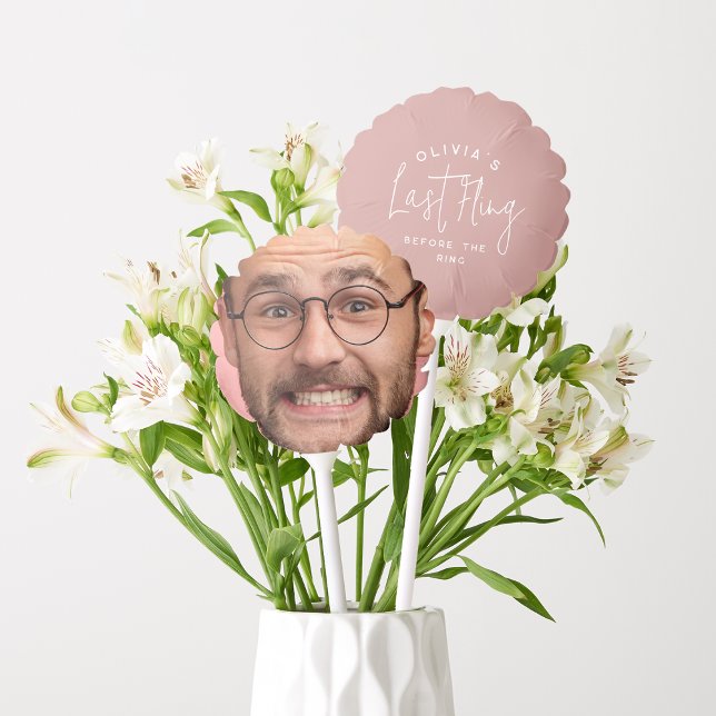 Funny Groom's Face Photo Bachelorette Party Balloon (Creator Uploaded)