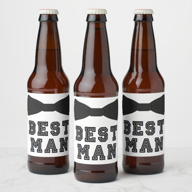 Funny Groomsman Beer Labels, Groomsman Proposal Beer Bottle Label (Bottles)
