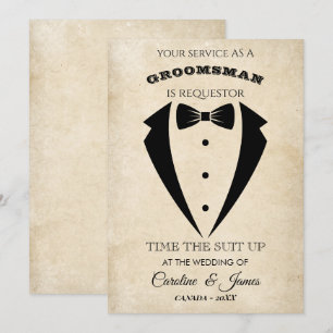 Funny Groomsman  Invitation