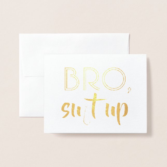 Funny Groomsman or Best Man Proposal Foil Card (Front With Envelope)