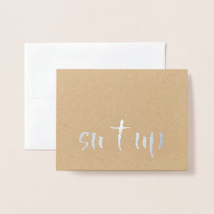 Funny Groomsman or Best Man Proposal Foil Card