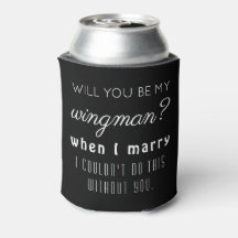 Funny Groomsman Wedding Proposal Elegant Black