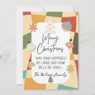 Funny groovy christmas  holiday card