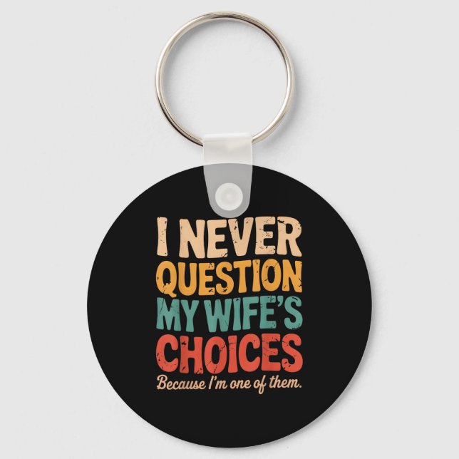 Funny Groovy Dad Joke Quote For Husband Fathers Da Keychain (Front)