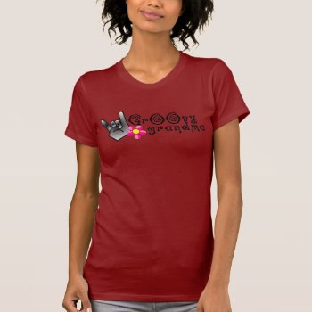 Funny Groovy Grandma Rocks Out T-shirt by RetroZone at Zazzle