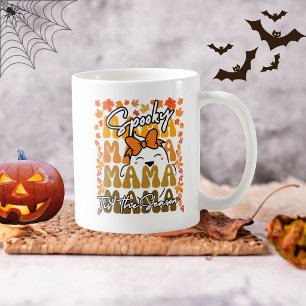Funny Groovy Halloween Mama Cute Ghost Fall Coffee Mug