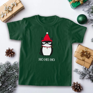 Funny Grouchy Cat Catmas Humor Christmas T-Shirt