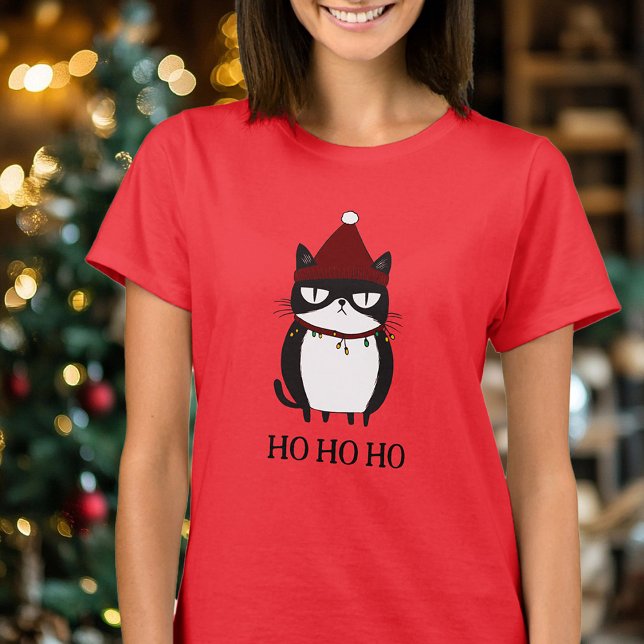 Funny Grouchy Cat Catmas Humor Christmas  T-Shirt (Creator Uploaded)