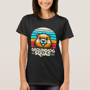 Funny Groundhog Day 2025 Vintage Retro Ground Hog T-Shirt