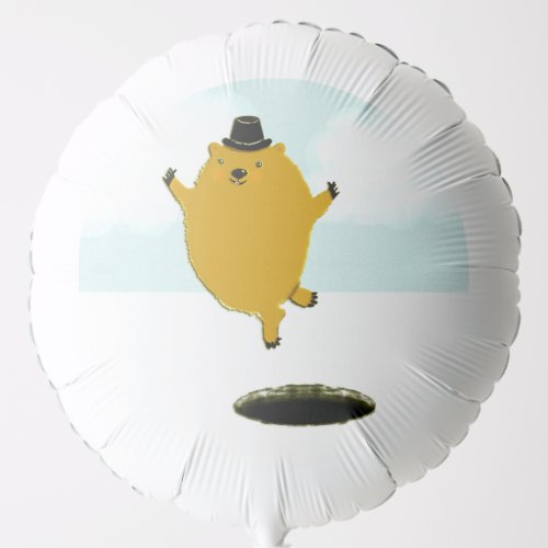 Funny Groundhog Day Birthday Balloon