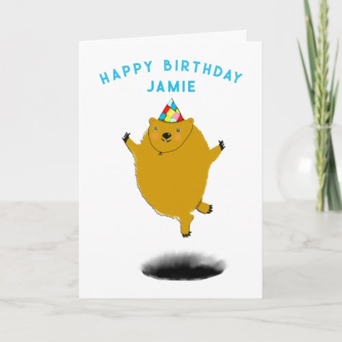 Funny Groundhog Day Birthday Card