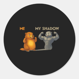 Funny Groundhog Day Classic Round Sticker