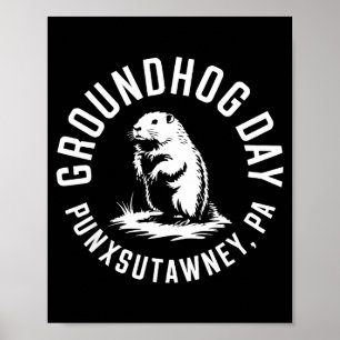 Funny Groundhog Punxsutawney Groundhog Day Shadow  Poster