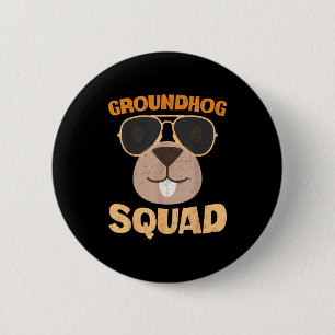 Funny Groundhog Squad Happy Groundhog Day 2025 _1 Button